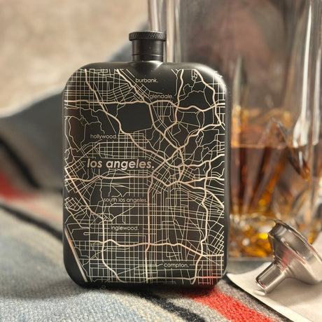 Los Angeles Pocket Flask - Matte Black