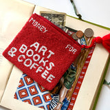 Art, Books and Coffee Clutch