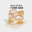 Greeting card with illustrated dim sum.