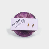 Amethyst Bowl & Gold Lightning Bolt Studs Fearless Set