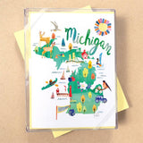 California Watercolor Map Boxed Card Set