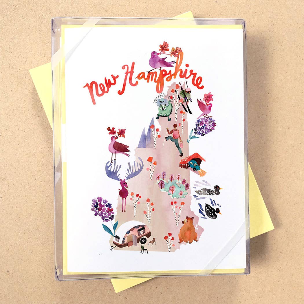 California Watercolor Map Boxed Card Set