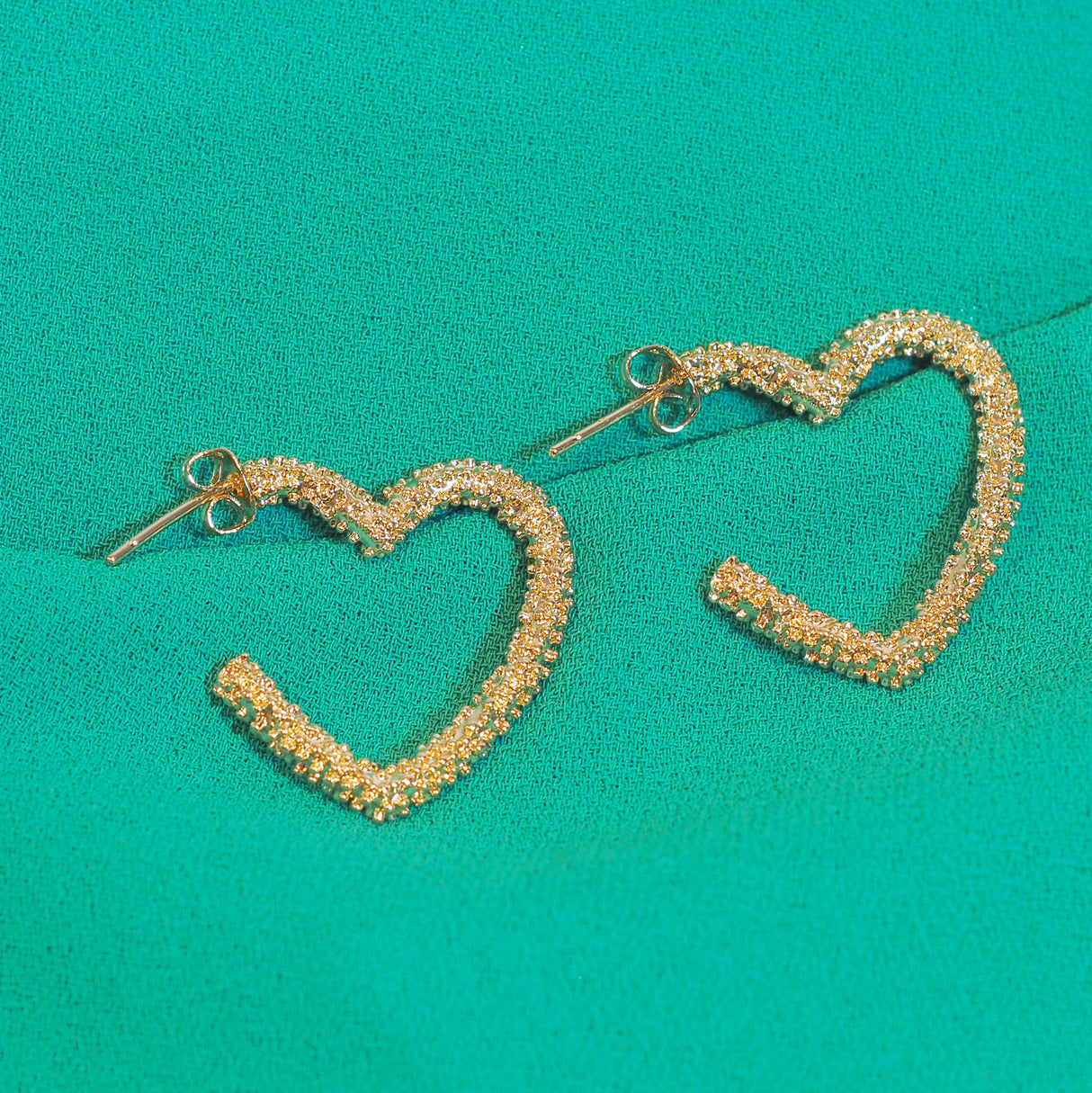 Beaded Heart Earrings