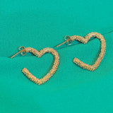 Beaded Heart Earrings