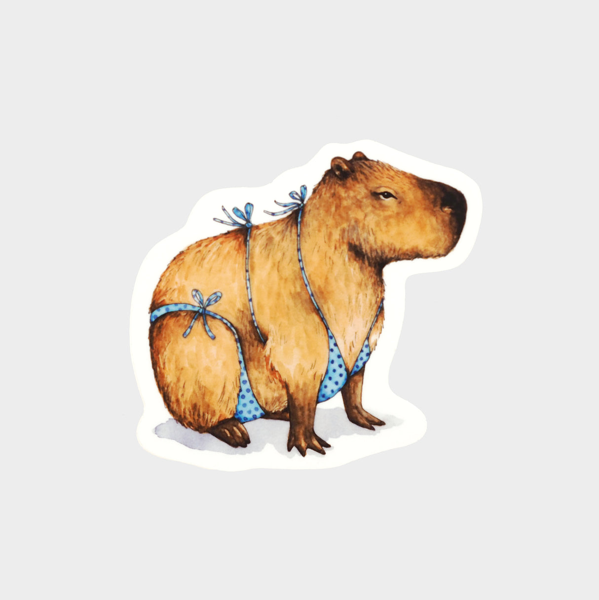Bikini Capybara Sticker