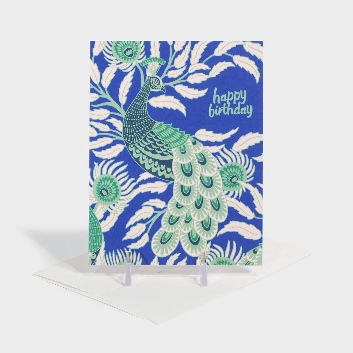 Birthday Peacock Greeting Card