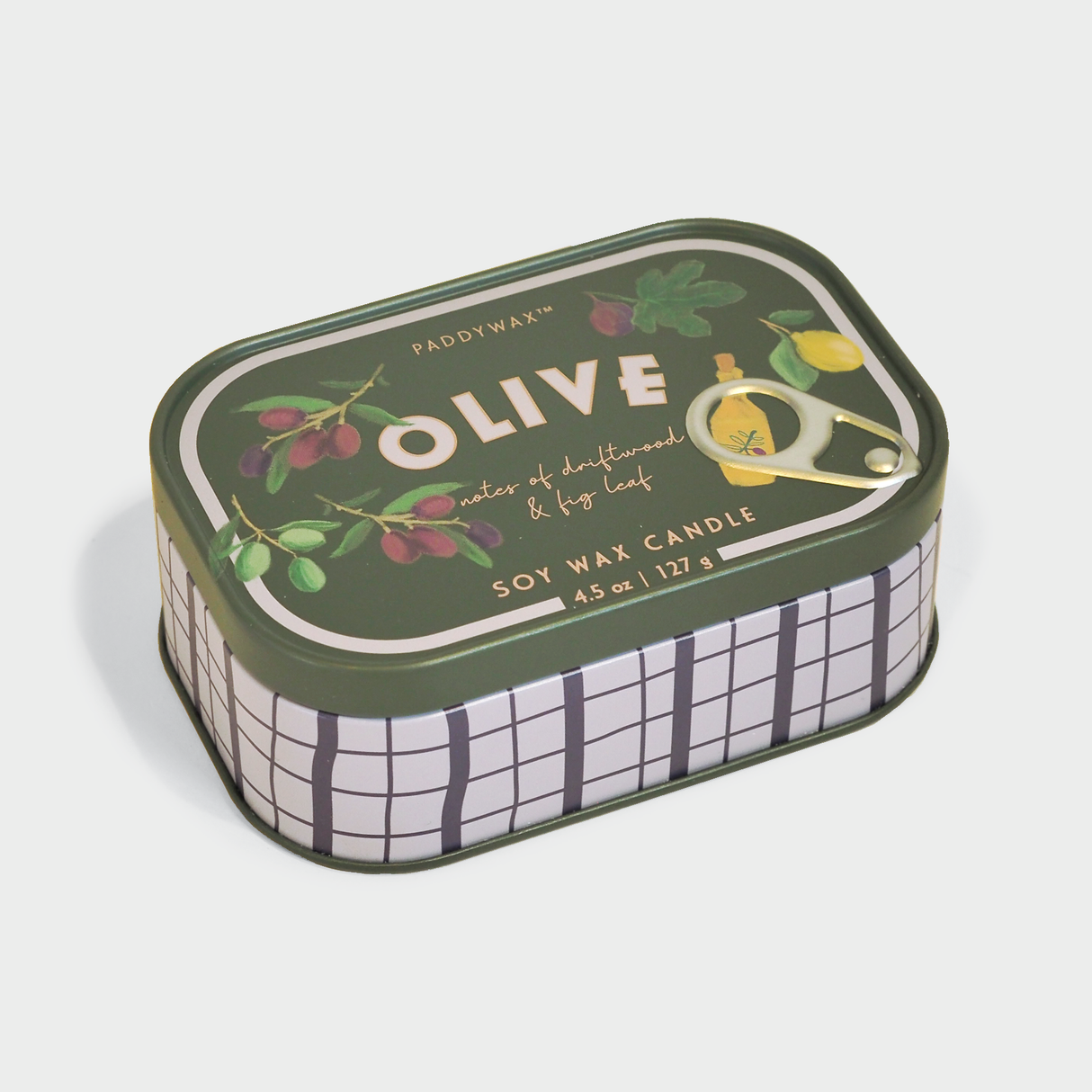 Bistro 4.5 Ounce Printed Tin Candle - Fig & Olive