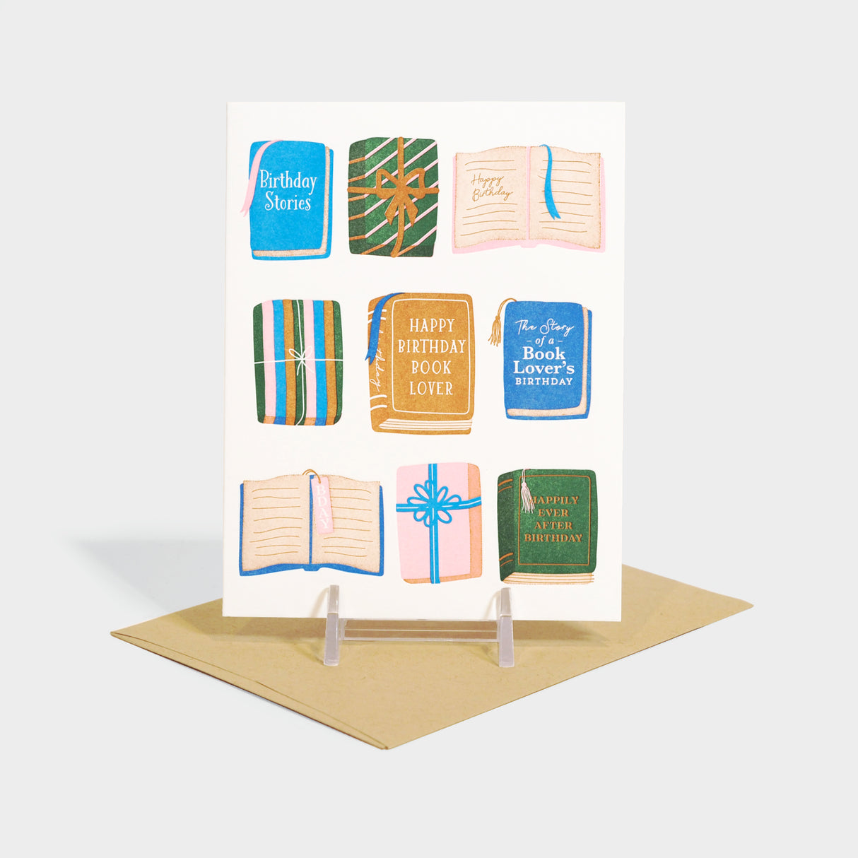 Book Presents Birthday Card