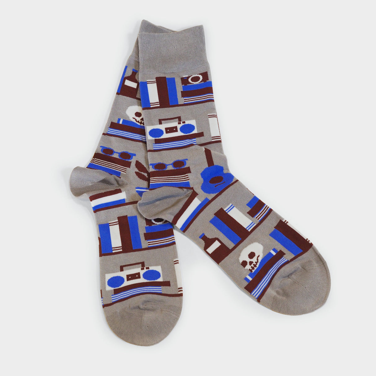 Bookshelf Crew Socks - Large