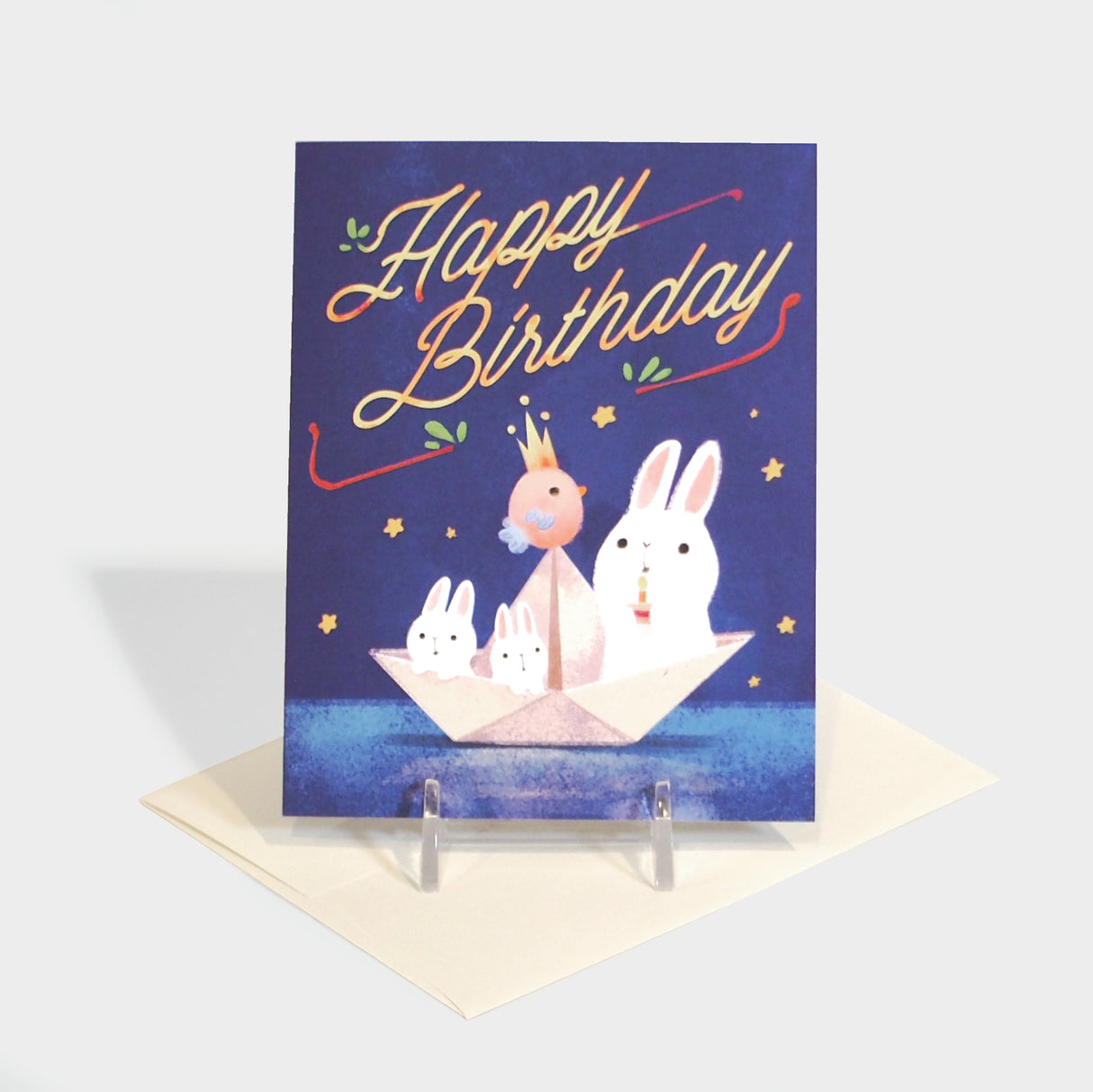 Bunnies Boat Birthday Card