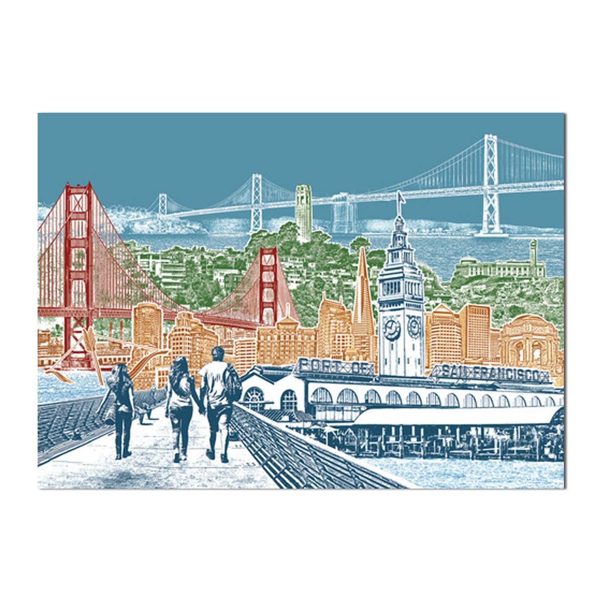 Los Angeles Urban Collage Card