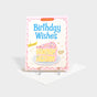 Greeting card illustration to look like a box of cake mix. 