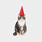 Cat Gnome Vinyl Sticker
