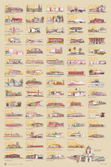 Central Library & Branches Architectural Print