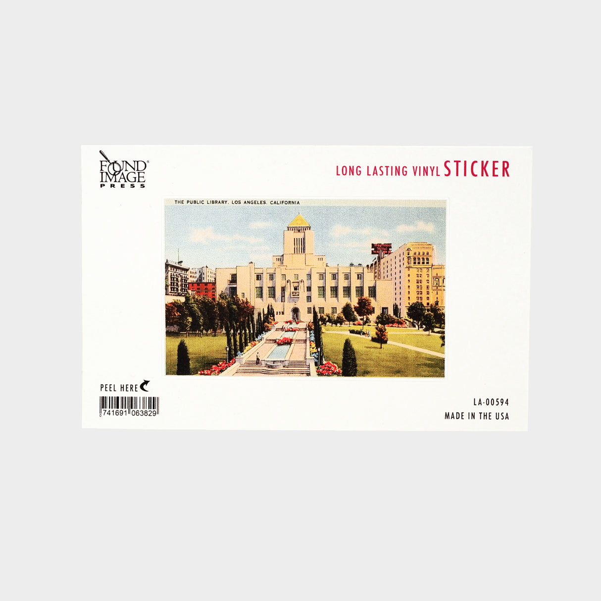 Central Library Flower Street View Sticker