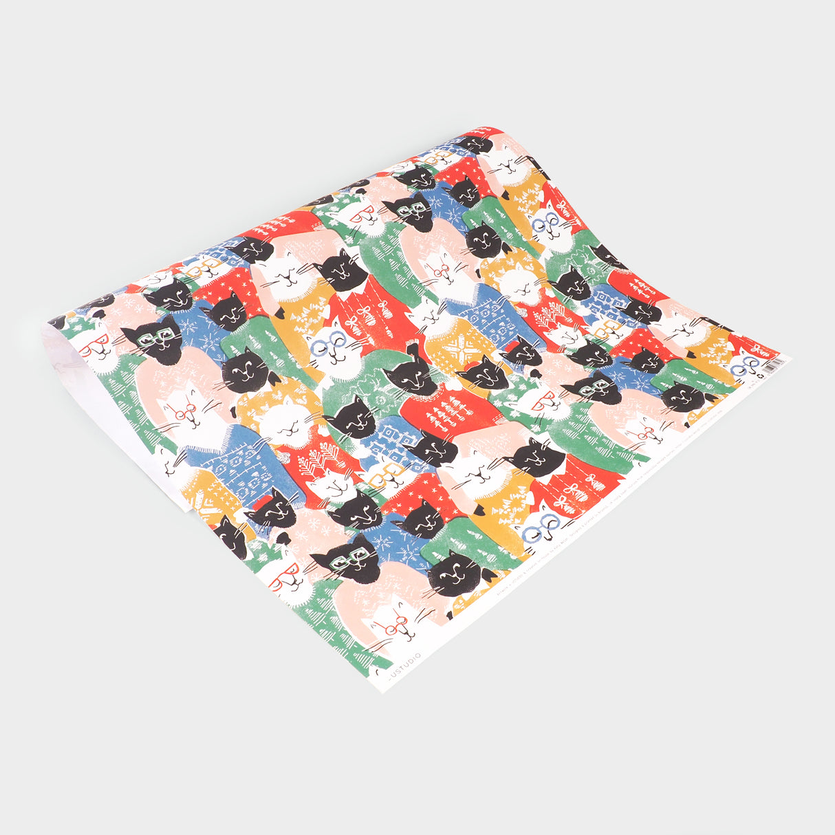 Christmas Cats Gift Wrap Sheet