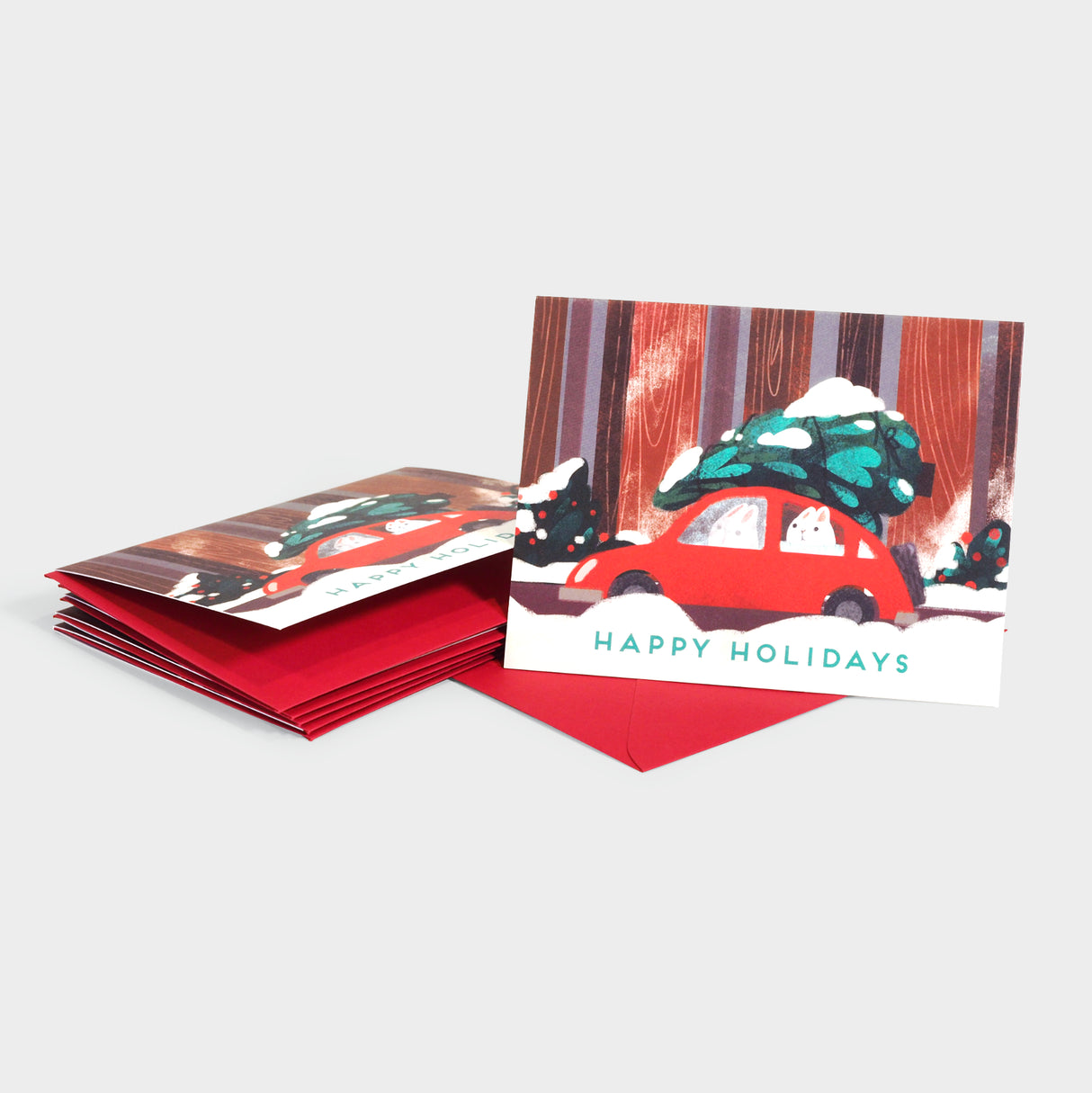 Christmas Tree Bunny Boxed Cards