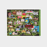 Classic Horror Movies Locations Map 10x8 Print