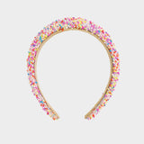 Confetti Puff Headband - Light Pink