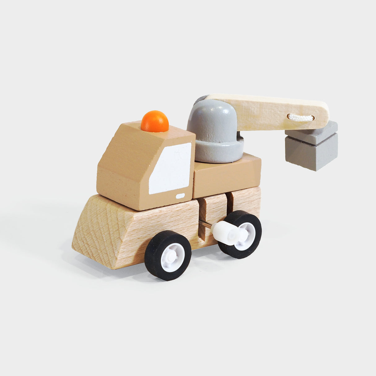 Construction Vehicle Wooden Wind-Up Toy