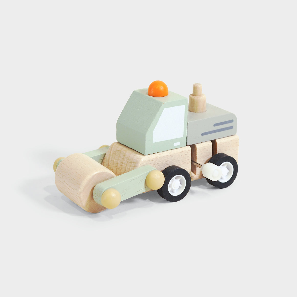 Construction Vehicle Wooden Wind-Up Toy