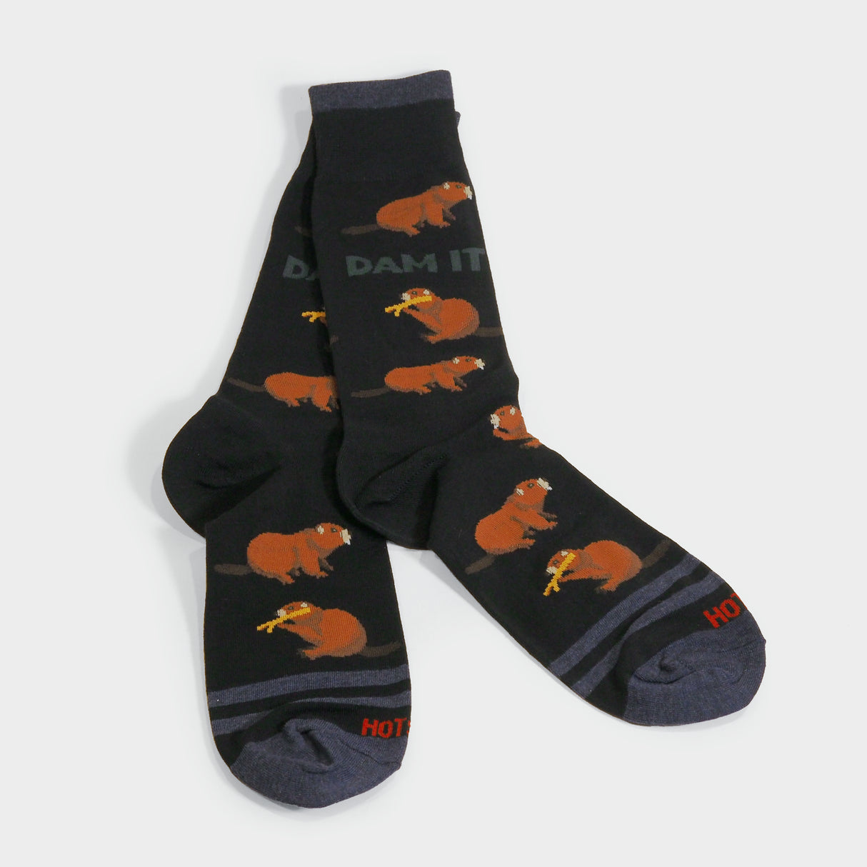 Dam It Black Crew Socks - Large