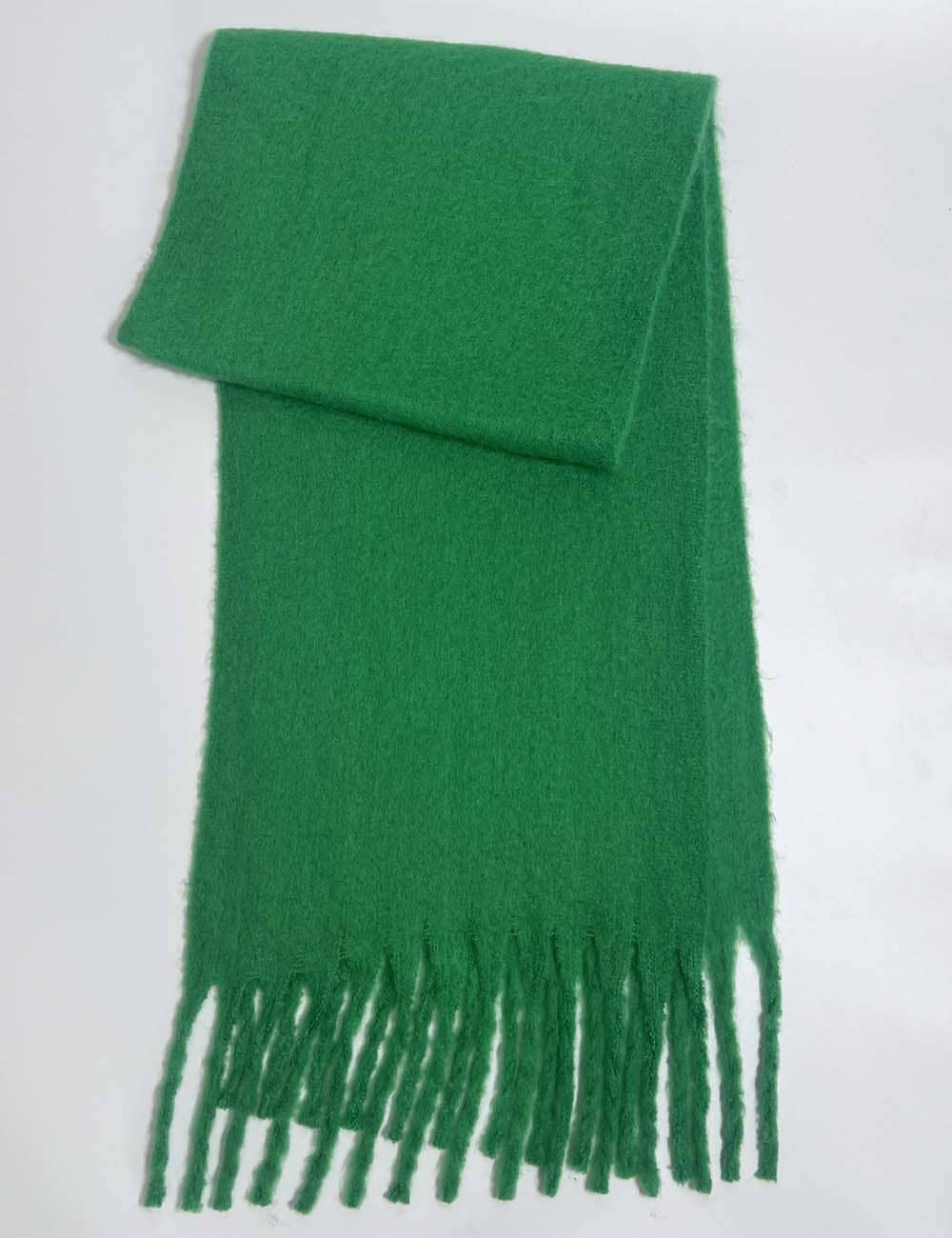 Solid Color Tassel Shawl Knit Scarf