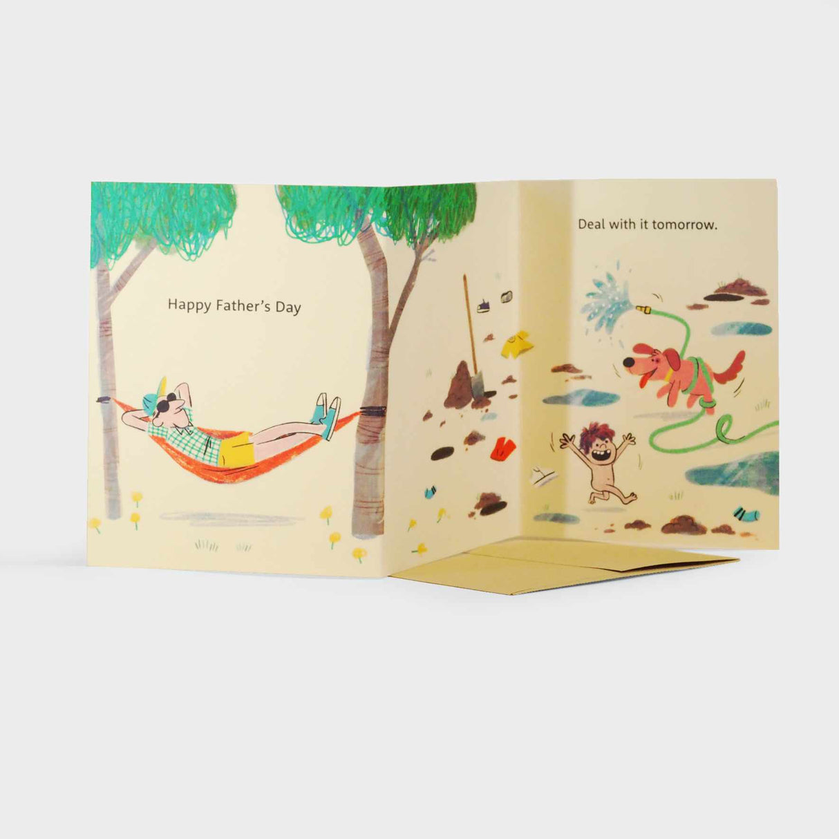 Deal With it Tomorrow Dad Tri-fold Card