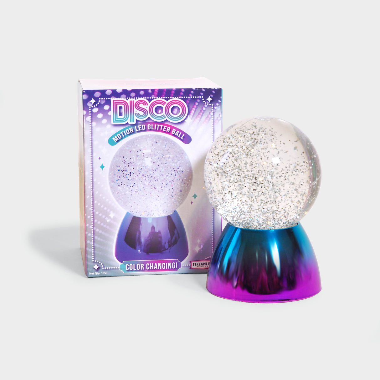 Disco Glitter Light Up Color Changing Ball