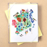 California Watercolor Map Boxed Card Set