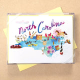 California Watercolor Map Boxed Card Set