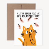 Cat Little Birdie Birthday