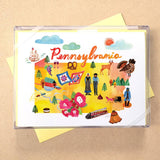 California Watercolor Map Boxed Card Set