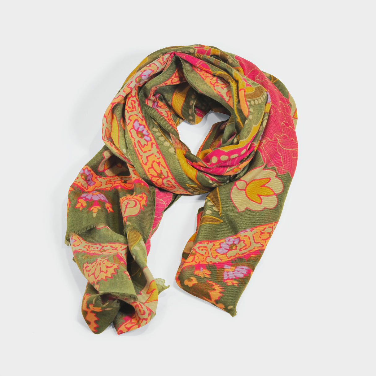 Folk Roses Print Scarf