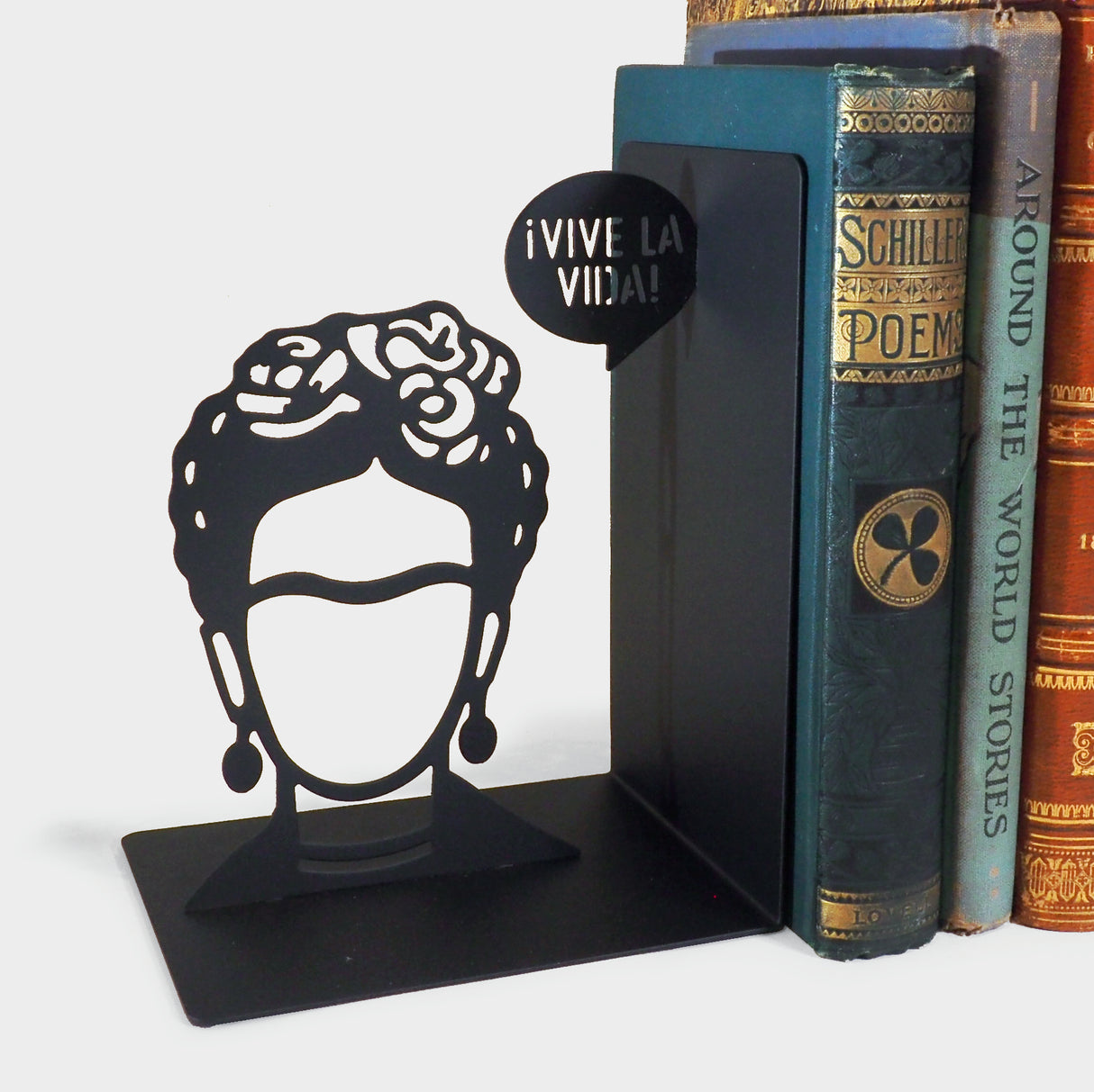 Frida Black Metal Bookend