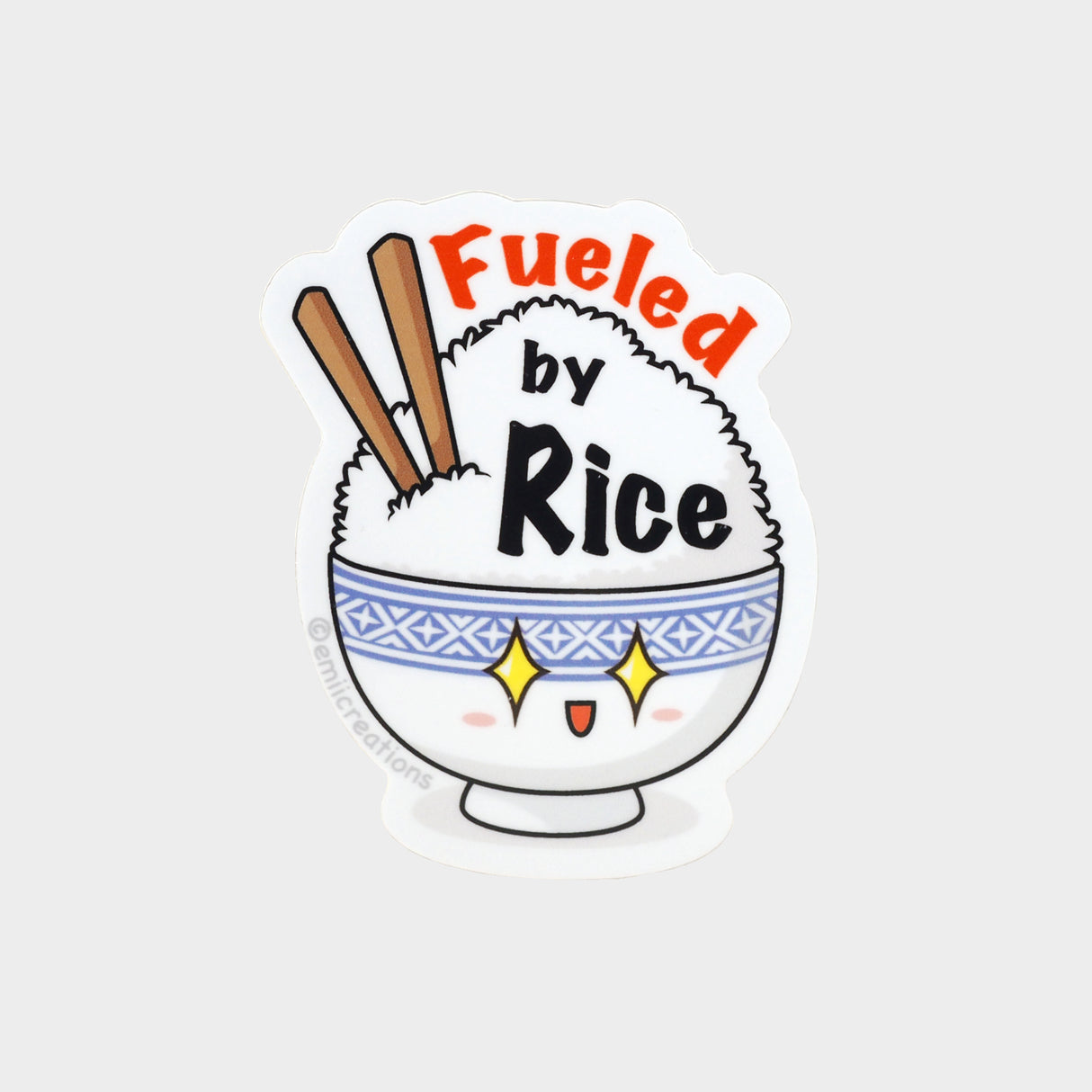 Fueled By Rice Sticker