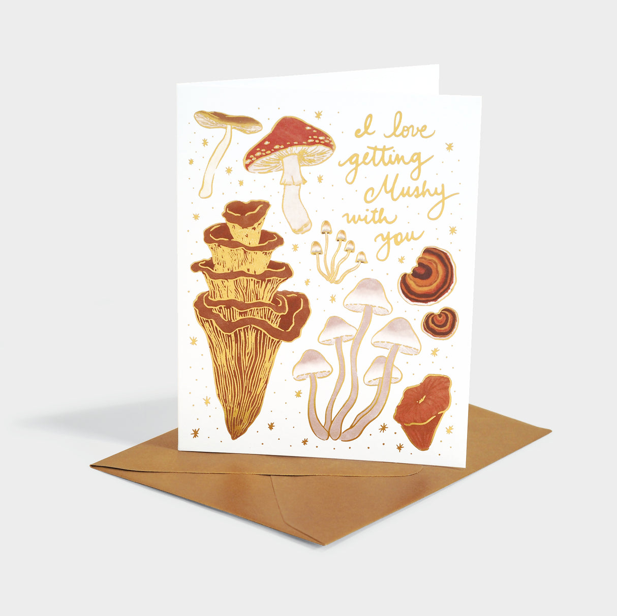 Getting Mushy Greeting Card