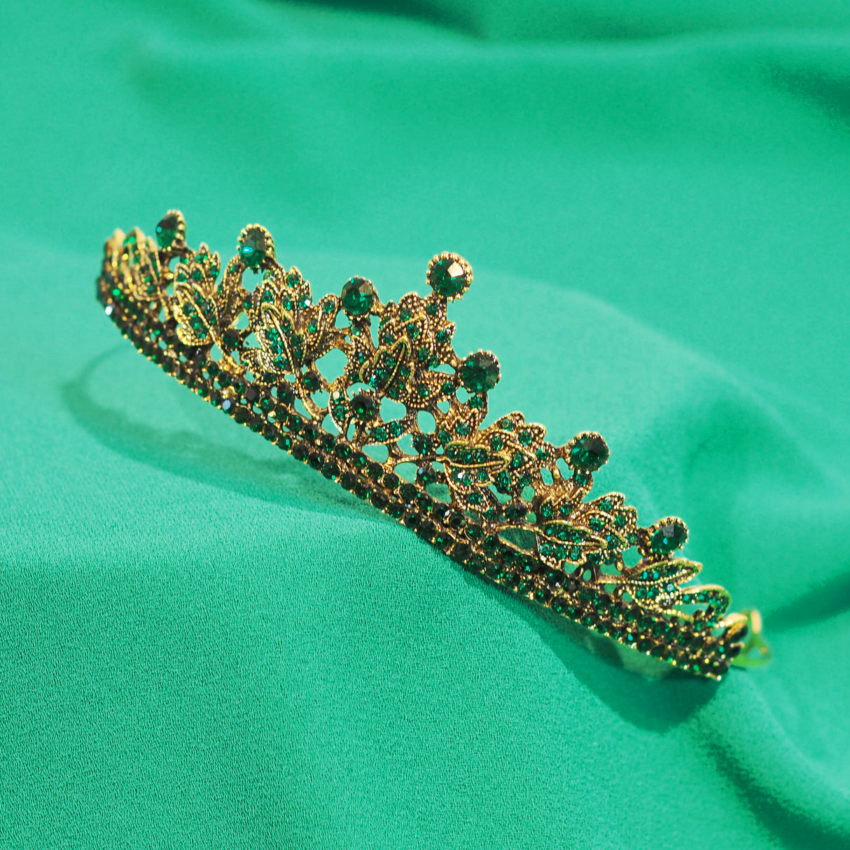 Gold & Green Tiara