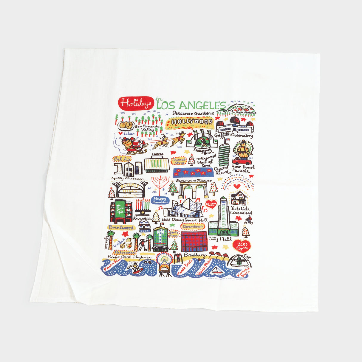 Holidays in L.A. Tea Towel