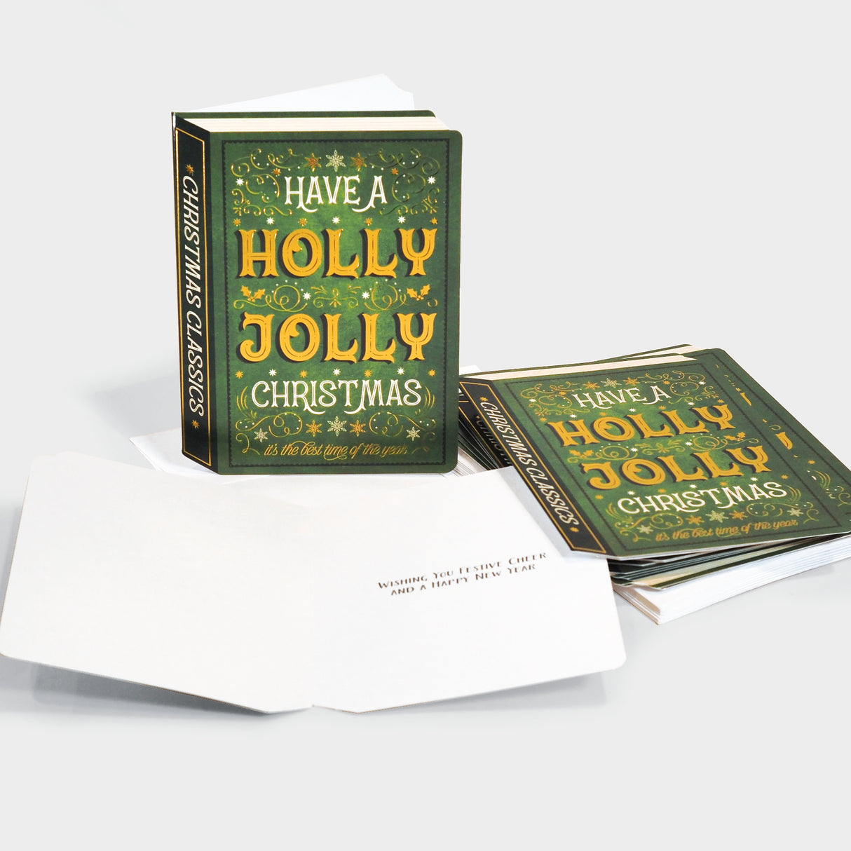 Holly Jolly Book Greeting Card Set