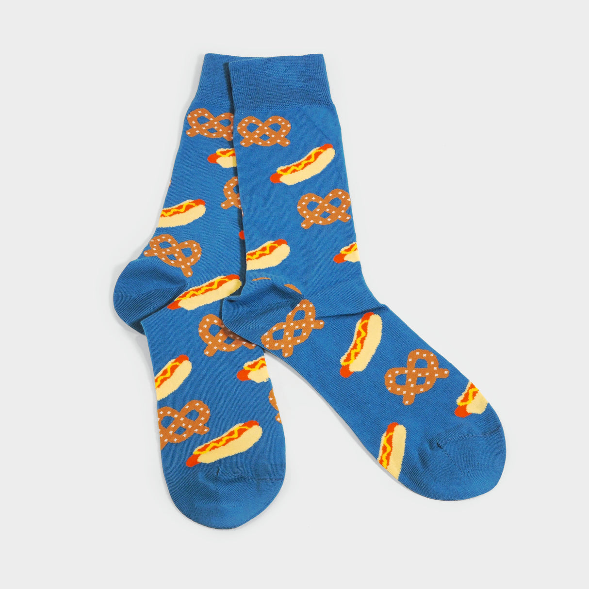 Hot Dog + Pretzel Large Crew Socks