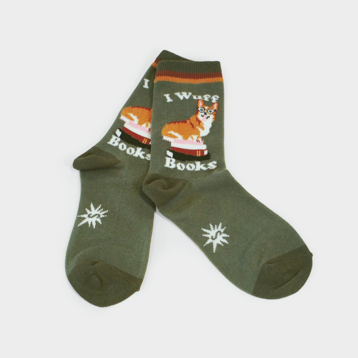 I Woof Books Women's Crew Socks