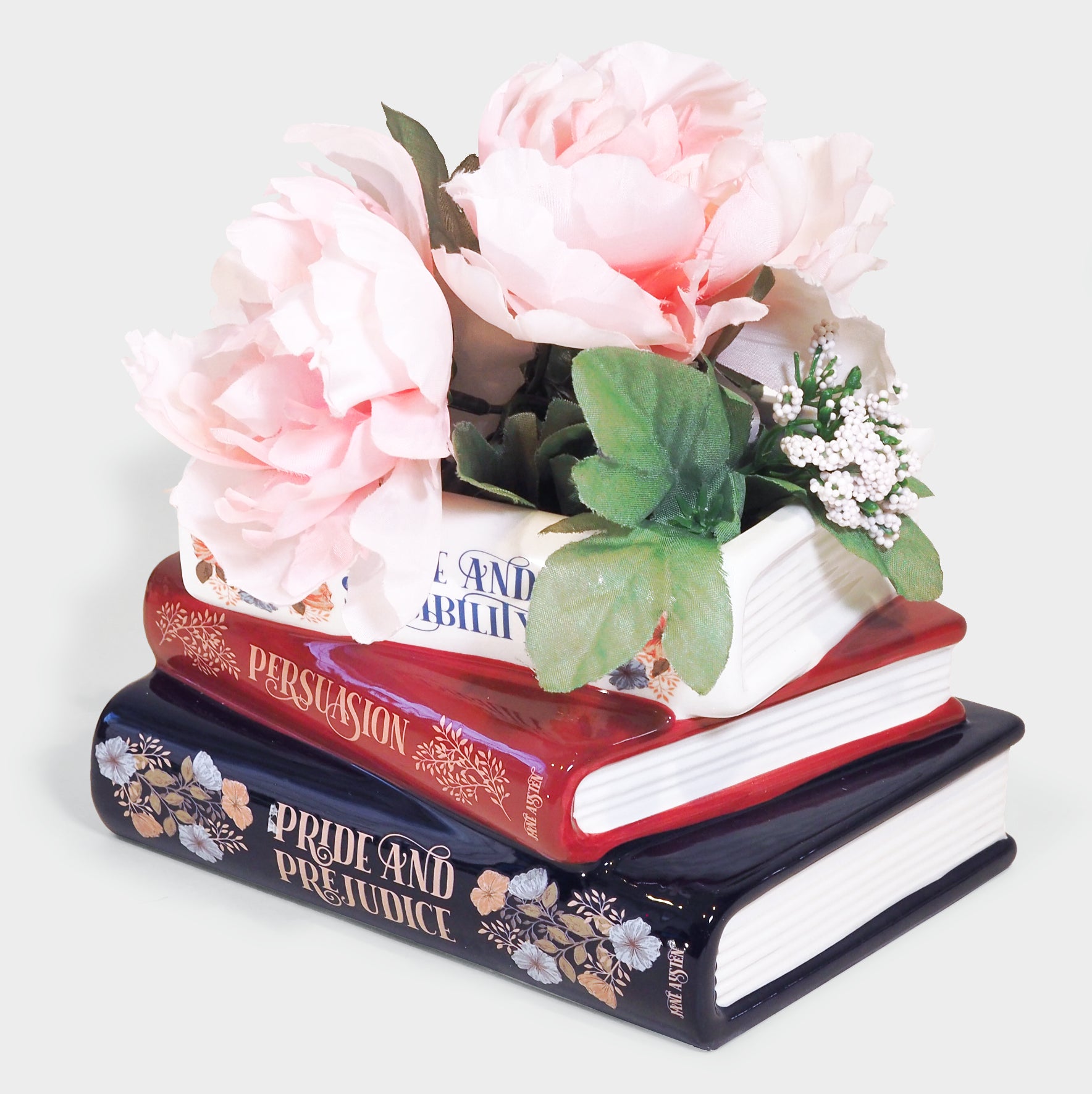 Jane Austen Stacked Books Planter – The Library Store