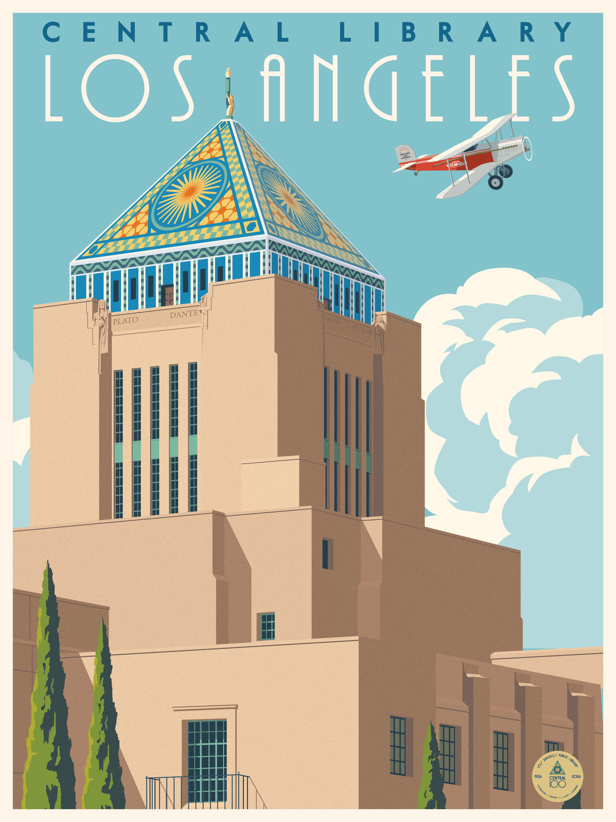 La La Library Centennial - Giclee Print
