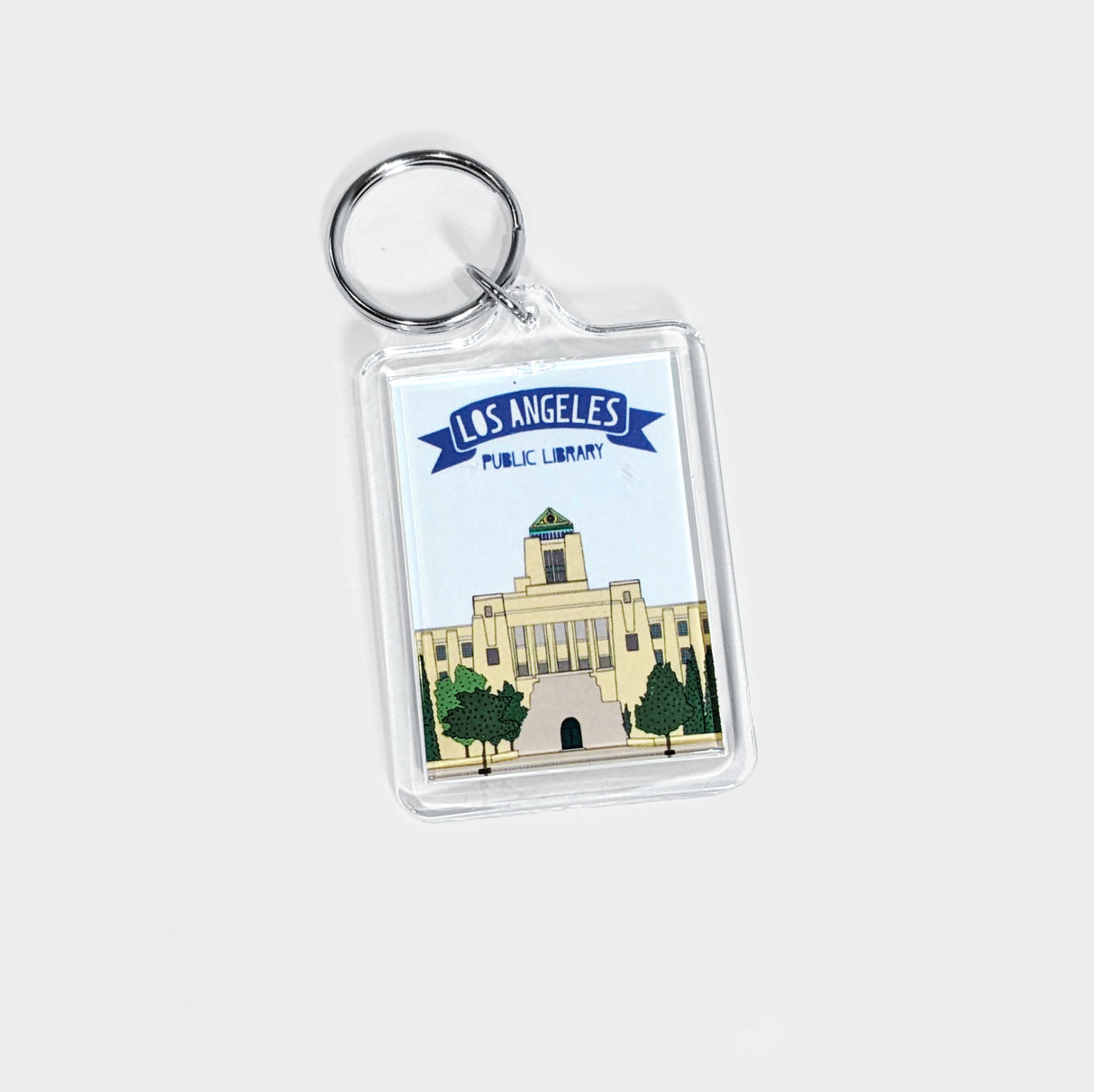 Los Angeles Public Library Keychain Illustrated by Nilina Mason-Campbell