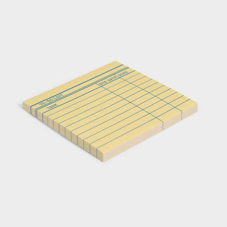 Library Card Post-It ® Sticky Notes - Yellow