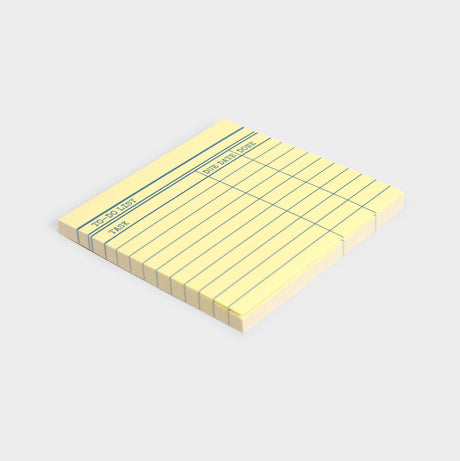 Library Card Post-It Sticky Notes - Yellow