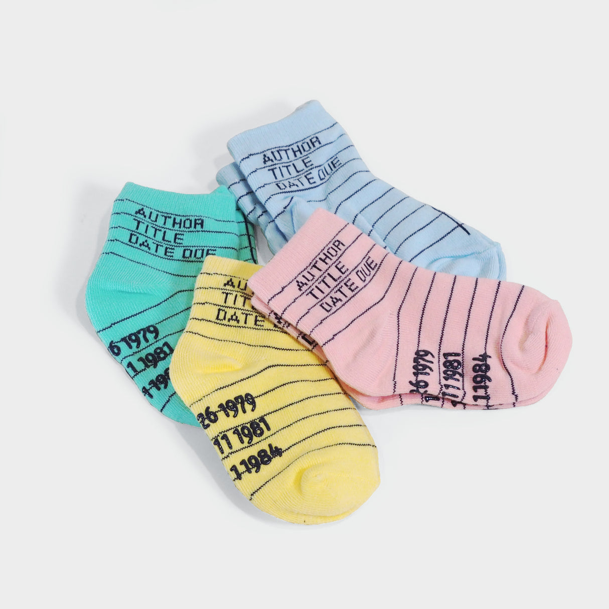 Library Card Socks Set Size 2T-3T