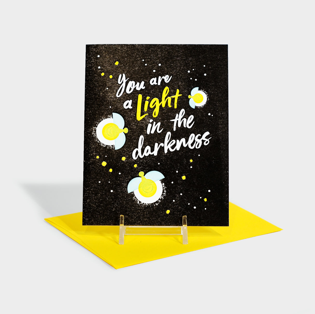 Light in the Darkness Letterpress Greeting Card