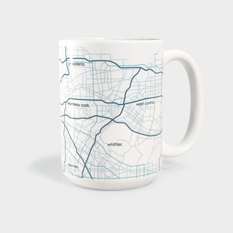 Los Angeles CA Map 15 oz Ceramic Mug